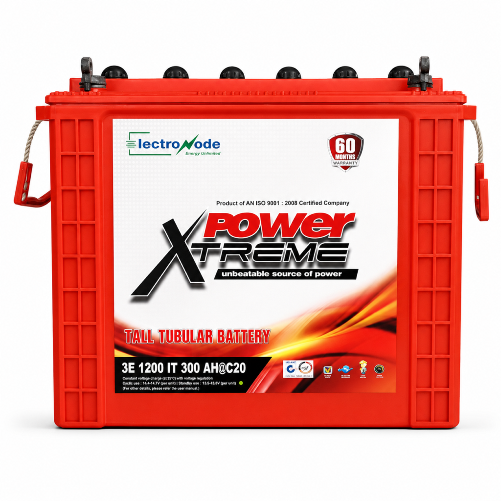 POWER XTREME 3E 1200 IT 300Ah Tall Tubular Battery with 36+24 Month Warranty